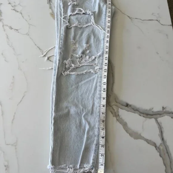 PacSun High Rise Straight Distressed Jeans Size 24 - Picture 8 of 10